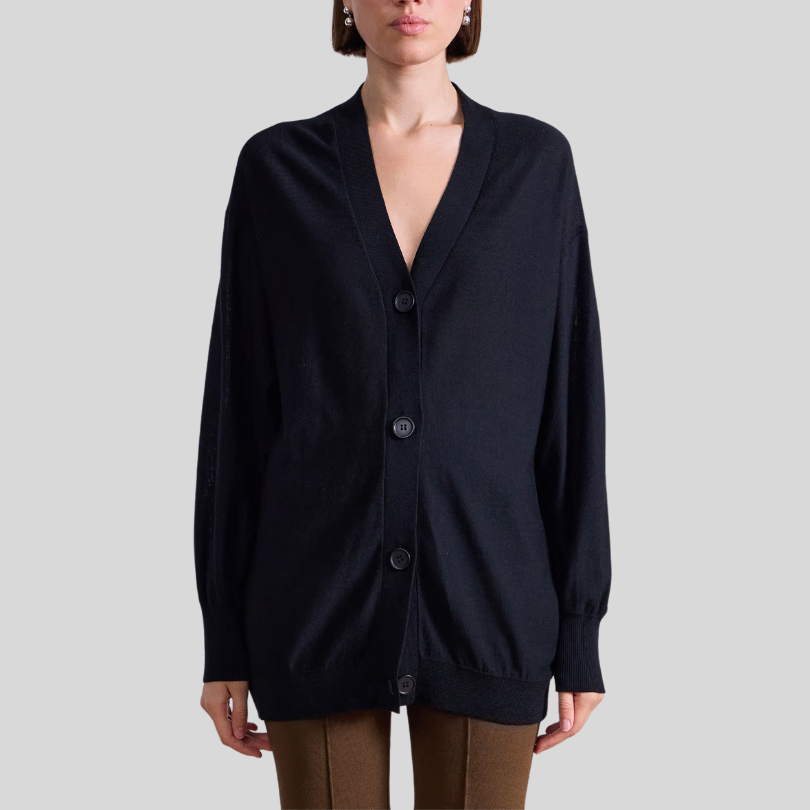Apiece Apart Drippy Tissue Cardigan in Black — Bosco's Mercantile